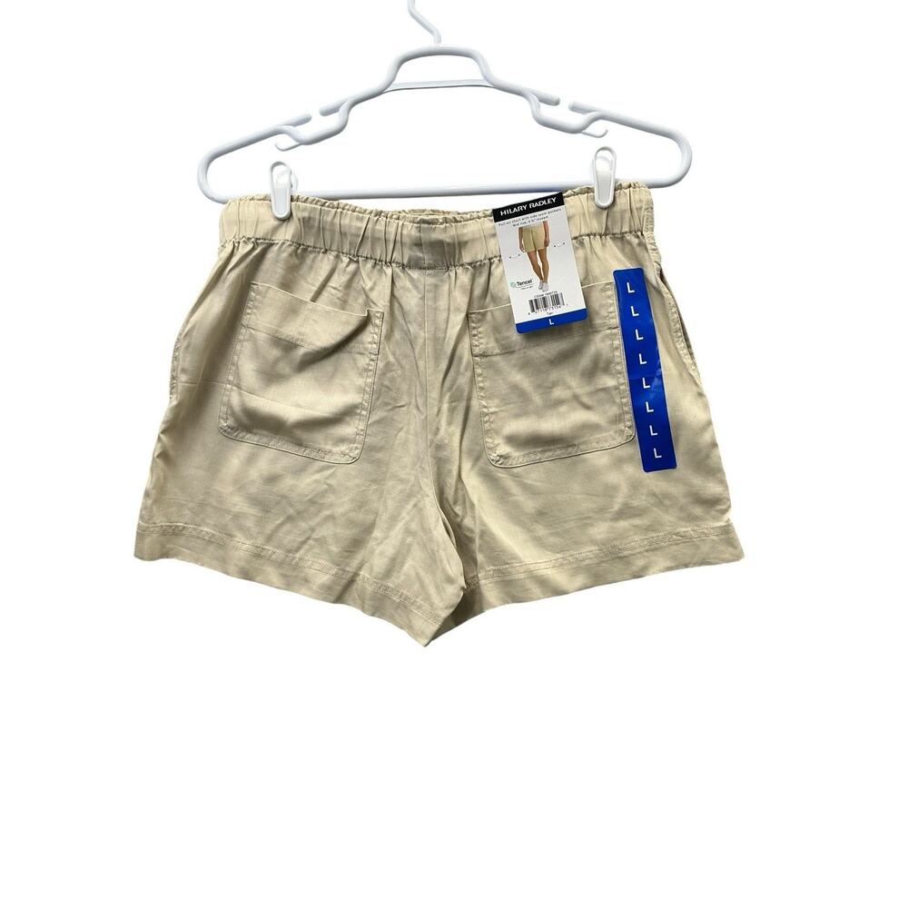 Hilary Radley Women's Pull-On with Side Seam Pockets Shorts Size Large Tan - Picture 7 of 16